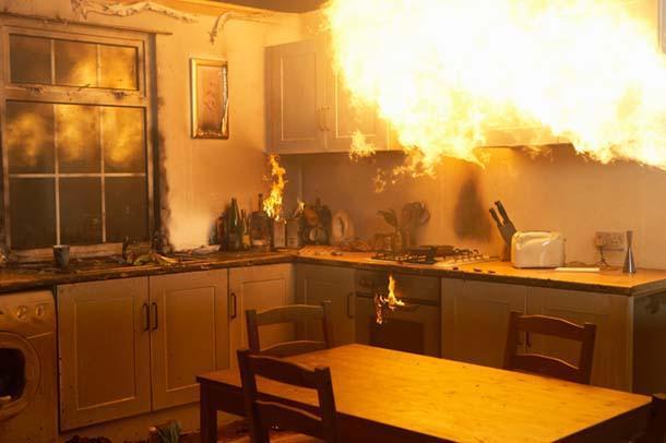 Ambiente da bonificare dopo un incendio
